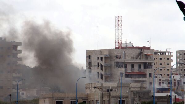 Дым от взрывов в сирийском городе Тартус - اسپوتنیک ایران  