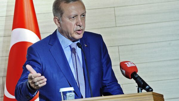 Президент Турции Реджеп Эрдоган в турецком посольстве в Сомали - اسپوتنیک ایران  