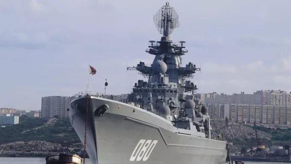Тяжёлый атомный ракетный крейсер Адмирал Нахимов на базе Северного флота РФ - اسپوتنیک ایران  