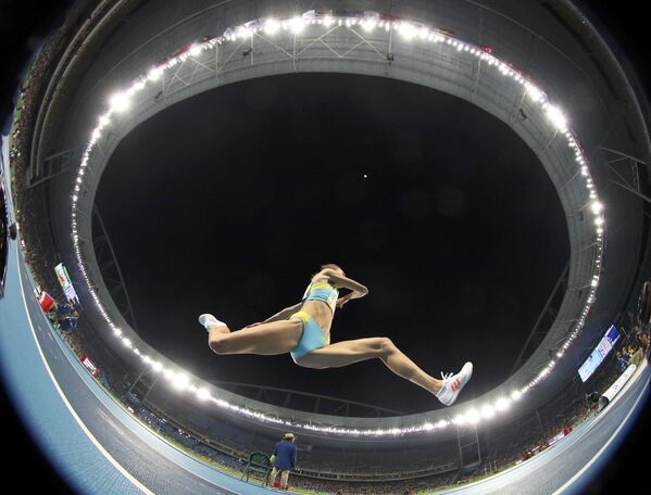 اولگا ریپاکووا  از قزاقستان در مسابقه پرش طول در بازیهای المپیک رو د ژانیرو - اسپوتنیک ایران  