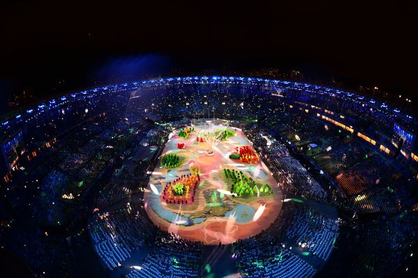 منظره استادیو م « ماراکانا» در مراسم اختتامیه باز یهای المپیک در ریو د ژانیرو - اسپوتنیک ایران  