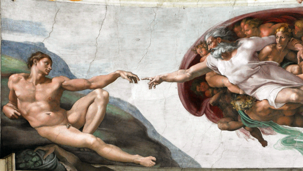 Фреска Микеланджело Буонарроти Сотворение Адама - اسپوتنیک ایران  