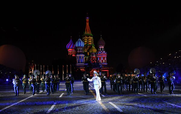 گارد افتخار قزاقستان « آیبین» در فستیوال بین المللی نظامی - موزیکال » برج اسپاسکی» مسکو - اسپوتنیک ایران  