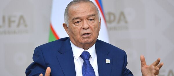 Президент Республики Узбекистан Ислам Каримов во время встречи в Уфе - اسپوتنیک ایران  