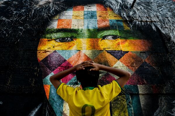 گرافیتی ادوارد کوبرا  نقاش برزیلی در ریو د ژانیرو - اسپوتنیک ایران  
