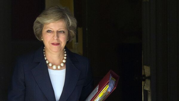 Премьер-министр Великобритании Тереза Мэй на Даунинг-стрит в Лондоне - اسپوتنیک ایران  