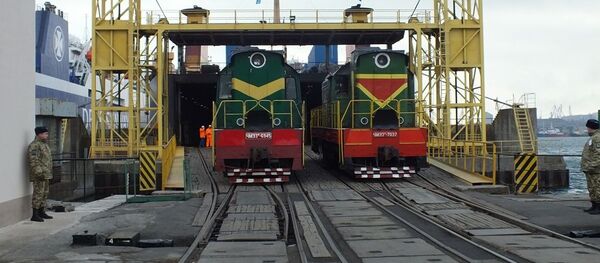 Отправка товарного поезда из Украины в Китай по направлению «Шелкового пути» Отправка товарного поезда из Украины в Китай по направлению «Шелкового пути» - اسپوتنیک ایران