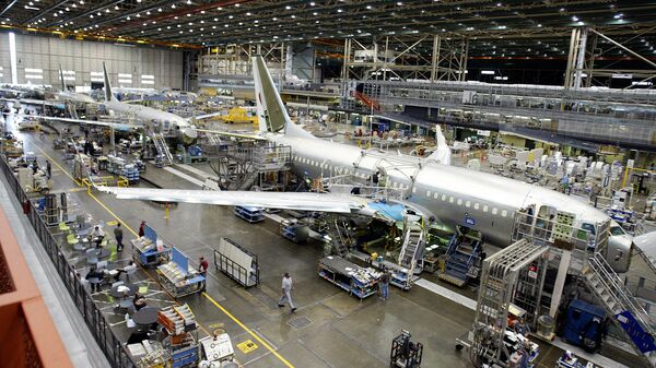 Сборка самолетов Boeing 737 на заводе компании Boeing в США - اسپوتنیک ایران  