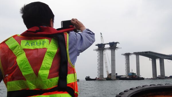 Строительство моста Макао-Чжухай-Гонконг - اسپوتنیک ایران  