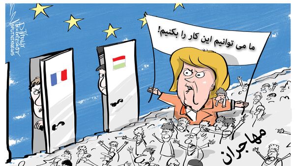 мигранты меркель - اسپوتنیک ایران  