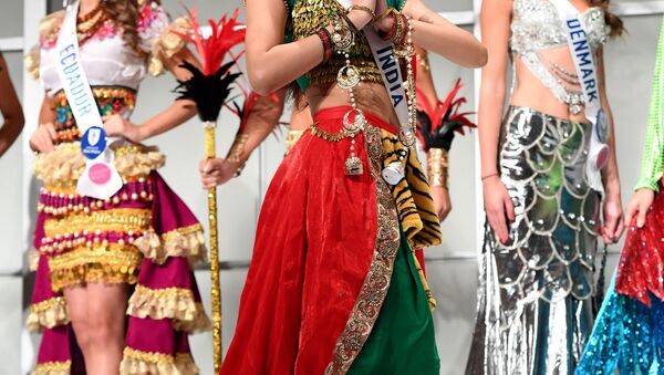 Мисс Индия Rewati Chetri в национальном костюме на пресс-показе конкурса Miss International Beauty Pageant в Токио - اسپوتنیک ایران  