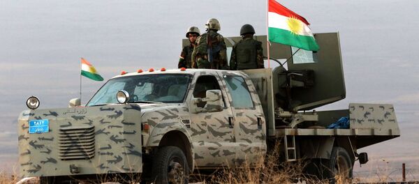 Курдские отряды пешмерга в пригороде Мосула в Ираке - اسپوتنیک ایران  