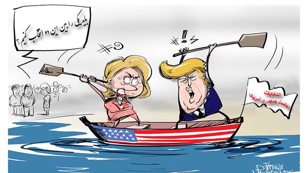 трамп клинтон дебаты - اسپوتنیک ایران  