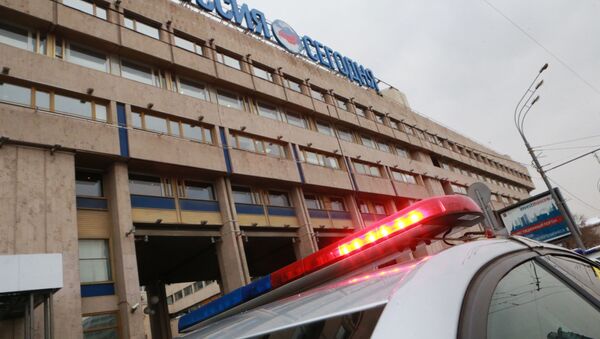 Полиция у центрального офиса МИА Россия сегодня - اسپوتنیک ایران  