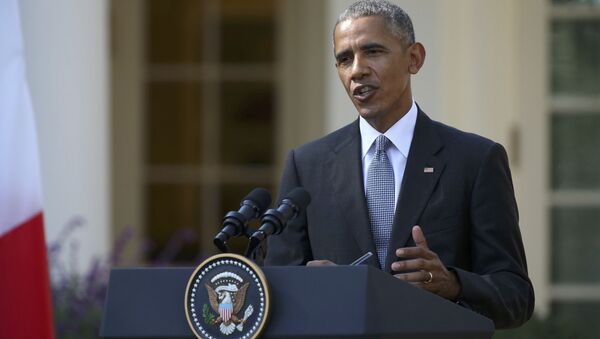 Президент США Барак Обама на пресс-конференции в Вашингтоне - اسپوتنیک ایران  
