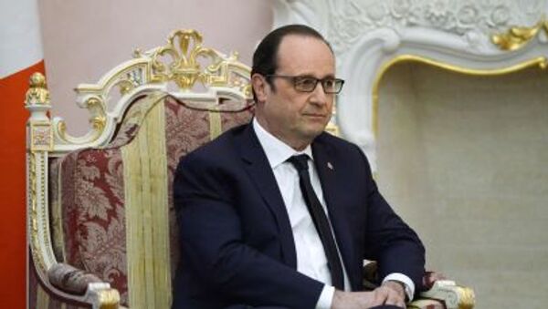 Президент Франции Франсуа Олланд в президентском дворце в Ереване - اسپوتنیک ایران  