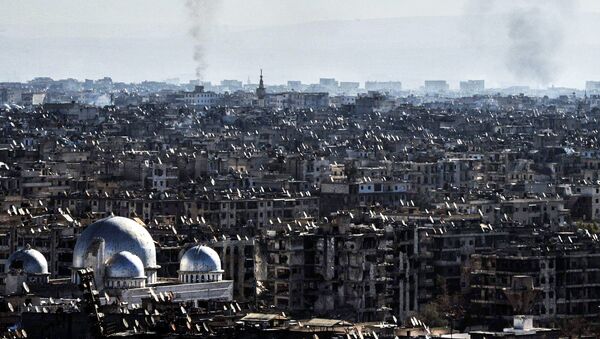 Вид на Алеппо во время операции по выводу террористов из города - اسپوتنیک ایران  