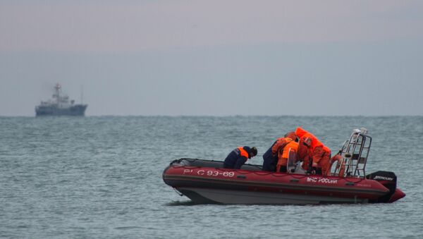 Поисково-спасательные работы у побережья Черного моря, где потерпел крушение самолет Минобороны РФ Ту-154 - اسپوتنیک ایران  