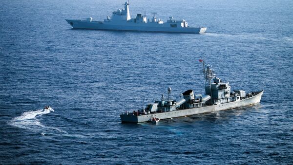 Корабли китайского флота на учениях в Южно-Китайском море - اسپوتنیک ایران  
