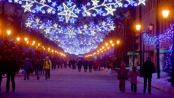 Новогодняя иллюминация на территории Казанского кремля - اسپوتنیک ایران  