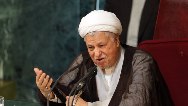Former Iranian president and head of Iran's Assembly of Experts, Akbar Hashemi Rafsanjani, delivering a speech during a meeting of the top clerical body in Tehran. (File) - اسپوتنیک ایران  