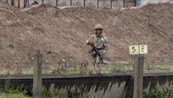 Узбекский солдат на границе с Киргизией - اسپوتنیک ایران  