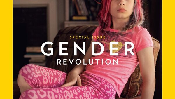 Обложка журнала National Geographic с фотографией ребенка-трансгендера - اسپوتنیک ایران  
