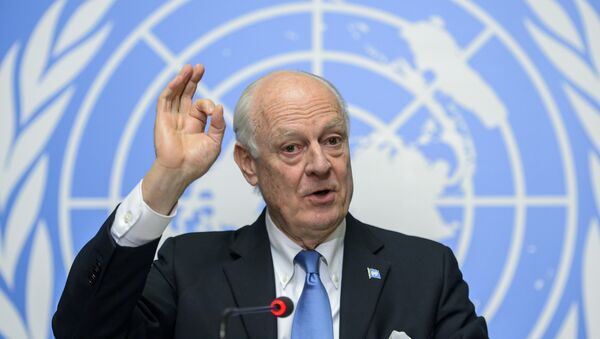 Спецпосланник ООН по Сирии Стаффан де Мистура в Женеве - اسپوتنیک ایران  
