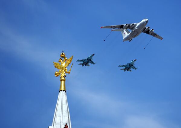 ستون ماشین های نظامی و نمایش های هوایی رژه پیروزی در مسکو - اسپوتنیک ایران  