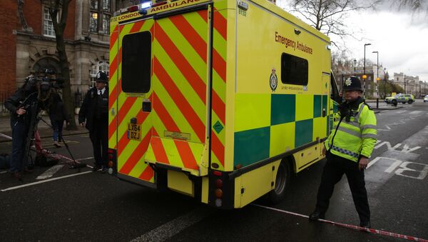 Карета скорой помощи у здания парламента в Лондоне, где произошла стрельба - اسپوتنیک ایران  