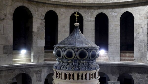 Купол отреставрированной Кувуклии Храма Гроба Господня в Иерусалиме - اسپوتنیک ایران  