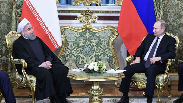 مذاکرات ولادیمیر پوتین و حسن روحانی در مسکو - اسپوتنیک ایران  