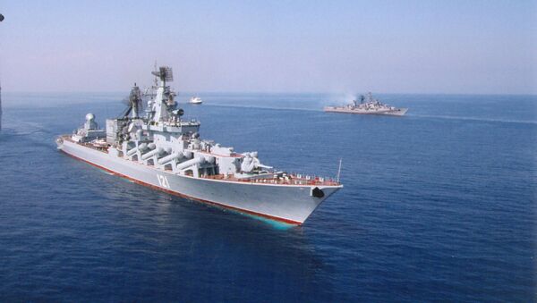 Гвардейский ракетный крейсер Черноморского флота Москва - اسپوتنیک ایران  