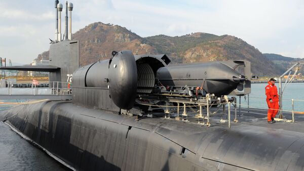 ورود زیر دریایی اتمی آمریکایی به بندر کره جنوبی  - اسپوتنیک ایران  