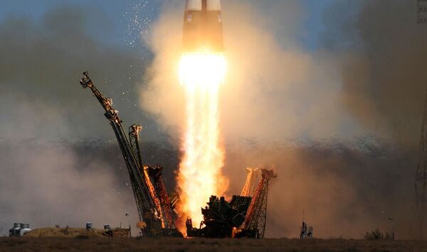 پرتاب موشک حامل « سایوز – اف.گ» با سفینه سرنشین دار « سایوز ام.اس- 40» از پایگاه فضایی بایکانور - اسپوتنیک ایران  