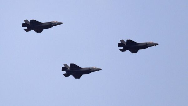Истребители военно-воздушных сил Израиля F-35 на праздновании Дня независимости - اسپوتنیک ایران  