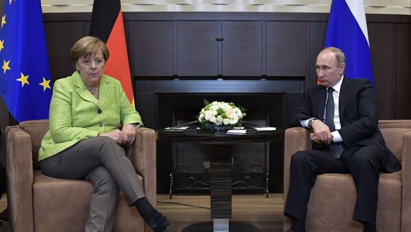 Переговоры президента РФ В. Путина с федеральным канцлером ФРГ А. Меркель - اسپوتنیک ایران  
