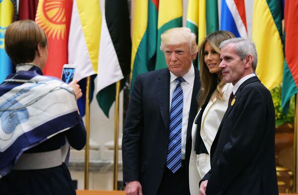 دونالد ترامپ و همسرش در سفر خود به عربستان سعودی - اسپوتنیک ایران  