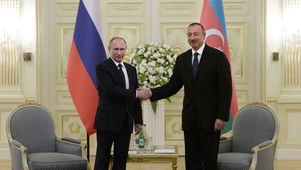 Президент России Владимир Путин и президент Азербайджана Ильхам Алиев во время встречи в Баку - اسپوتنیک ایران  