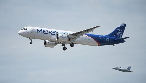 Первый полет нового российского пассажирского самолета МС-21 - اسپوتنیک ایران  