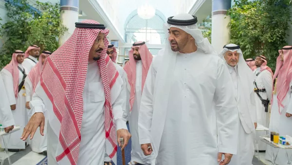 دیدار غیرمنتظره ولیعهد ابوظبی و پادشاه عربستان سعودی