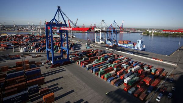 Вид на порт в Гамбурге - اسپوتنیک ایران  