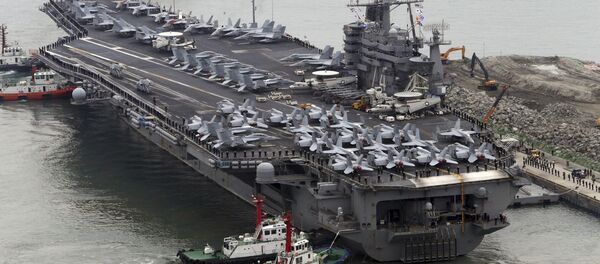 ناو هواپیمابر هسته‌ای آمریکا وارد خلیج فارس شد - اسپوتنیک ایران  