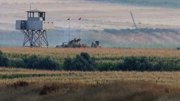 Турецкие танки на турецко-сирийской границе в провинции Килис - اسپوتنیک ایران  