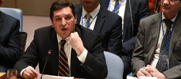 Заместитель постоянного представителя России при ООН Владимир Сафронков на заседании Совбеза ООН - اسپوتنیک ایران  