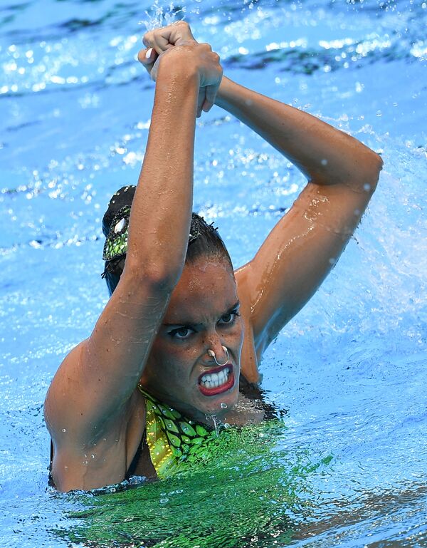 آنا کراب، شرکت کننده اسپانیایی در هجدهمین دوره مسابقات ورزشهاي آبی در بوداپست - اسپوتنیک ایران  