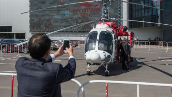Вертолет КА-226Т на VIII Международной выставке вертолетной индустрии HeliRussia 2015 - اسپوتنیک ایران  
