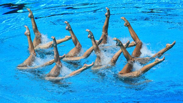 Спортсменки сборной России выступают в финале групповых соревнований по синхронному плаванию на чемпионате мира по водным видам спорта в Будапеште Спортсменки сборной России выступают в финале групповых соревнований по синхронному плаванию на чемпионате мира по водным видам спорта в Будапеште - اسپوتنیک ایران