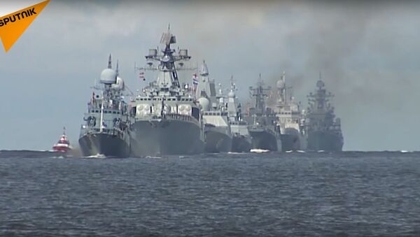 رزمایش ناوگان کشتی های نظامی روسیه + فیلم - اسپوتنیک ایران  