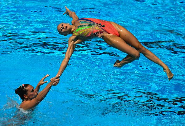 شناگران فرانسه در هفدهمین مسابقات جهانی ورزش های آبی در بوداپست - اسپوتنیک ایران  
